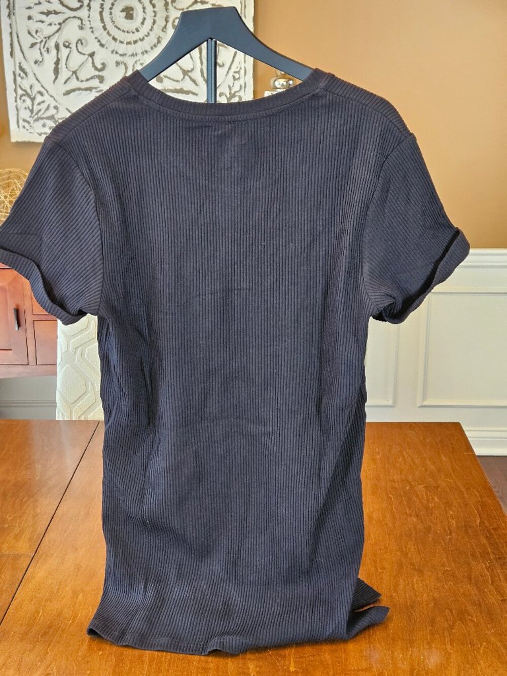 RawGear Men's Ribbed T-Shirt, Black, Sz L - Picture 7 of 12